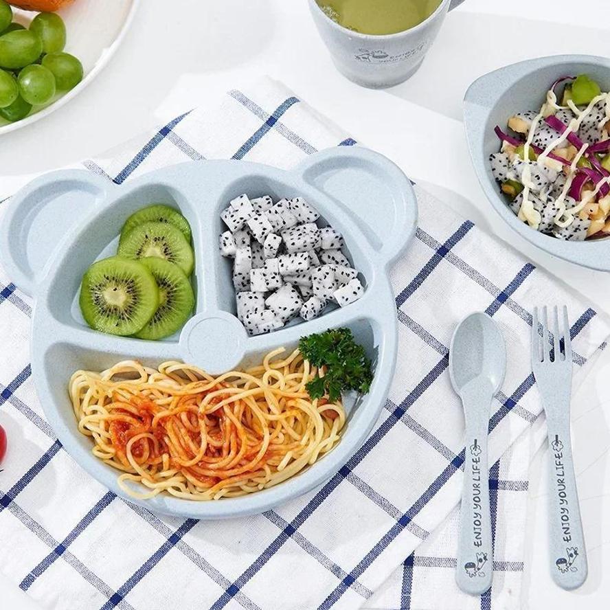 1 Set Baby Bowl Spoon Fork Set - Baby Food Menu recension och pris