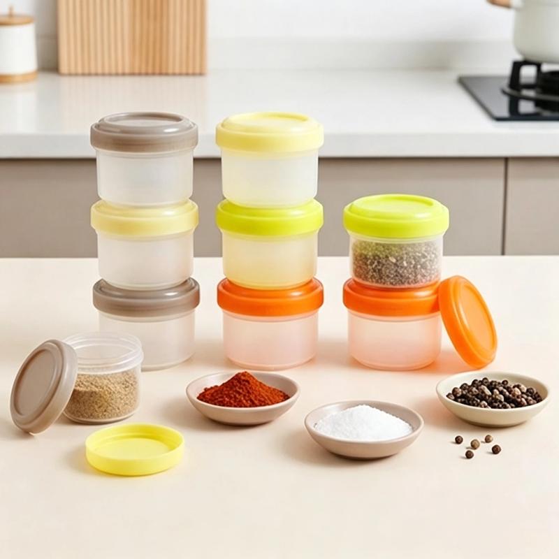 4Pcs Stackable PP Mini Food Ja - Baby Food Jars With Lids recension och pris